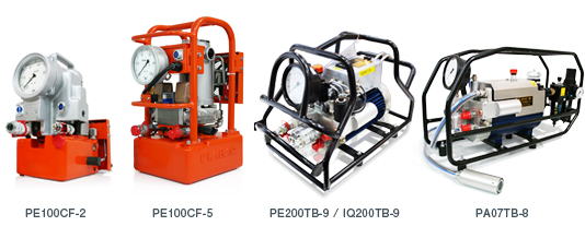 PE100CF-2、PE100CF-5、IQ200TB-9 油圧レンチ用油圧ポンプの機種
